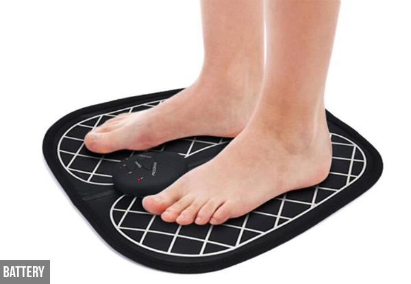 Battery Operated Wireless EMS Foot Massage Mat - Option for a Rechargeable Mat