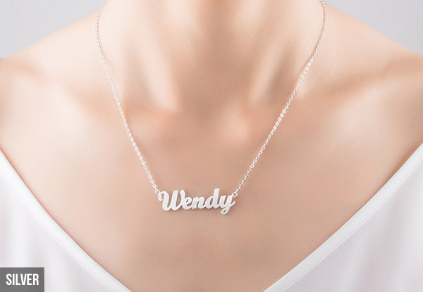 Personalised 925 Name Necklace - Three Colours Available & Option for Two - Additional Delivery Charges Apply