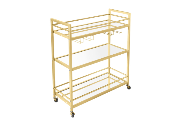 Wine Serving Cart Trolley with Wheels - Two Colours Available