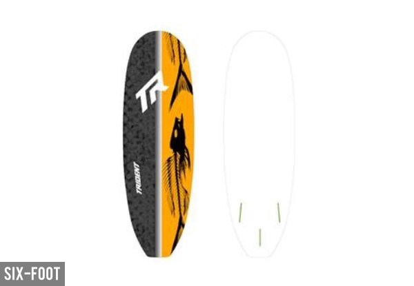 Six-Foot Fish Design Trident Soft Surfboard - Option for Seven-Foot or Eight-Foot Surfboard & Two Colours Available