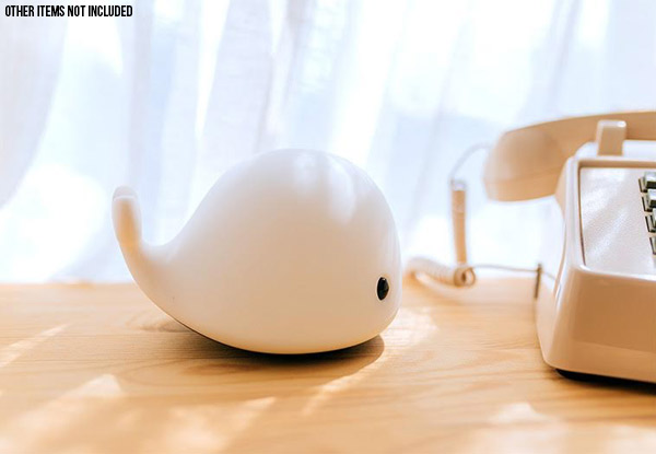 Soft Whale Silicone LED Night Light