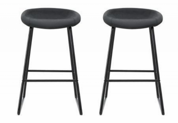 Two-Piece PU leather Kitchen Dining Bar Stool - Two Colours Available