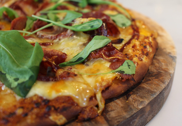 Two Burgers or Pizza Mains for Two People in Britomart incl. Car Parking