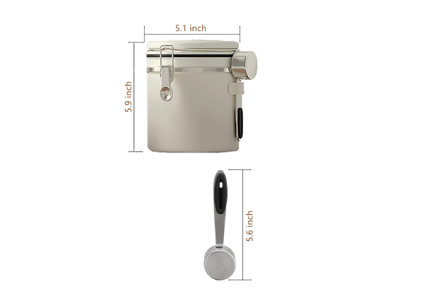 1500ML Airtight Stainless Steel Coffee Canister