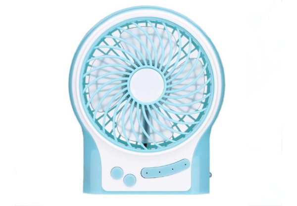 USB Powered Handheld Fan with Nightlight - Two Colours Available