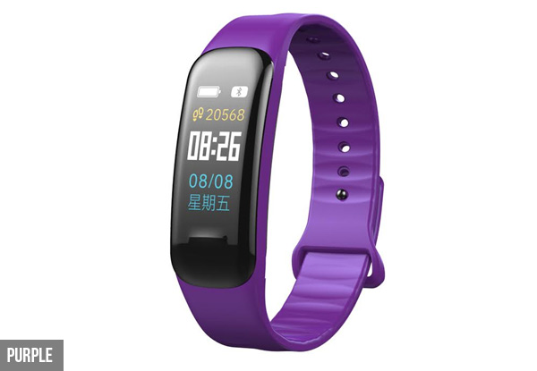 Blood Pressure & Heart Rate Fitness Wristband - Six Colours Available with Free Metro Delivery Available