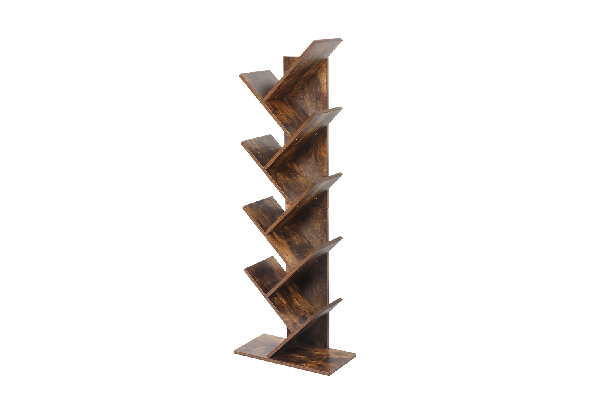 Levede Eight-Tier Wooden Tree Bookshelf