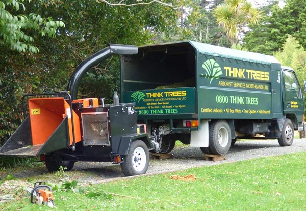 $129 for a Two Man Crew for One-Hour of Professional Tree Work Services incl. Tree Pruning, Shaping, Removal, Crown Reduction, Mulching of Brushwood – Option Available for Two Hours