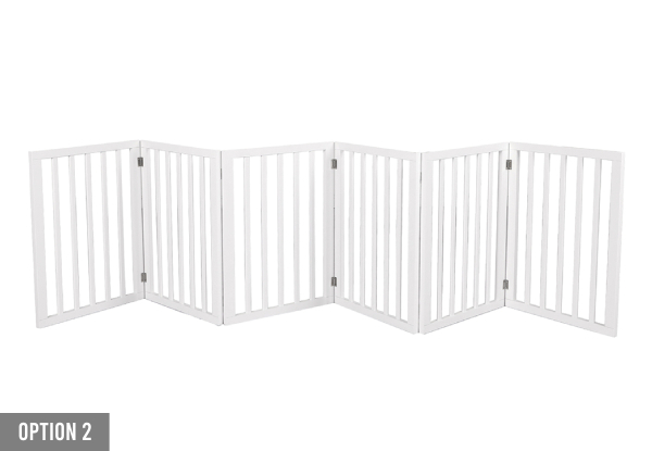 PaWz Six-Panel Wooden Pet Gate - Available in Two Colours & Three Options