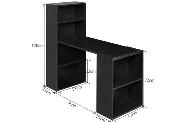 Office Desk with Two Bookcases