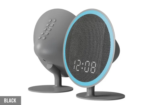 White Noise Machine with Bluetooth, 39 Soothing Sounds, LED Night Light & Clock Display - Three Colours Available