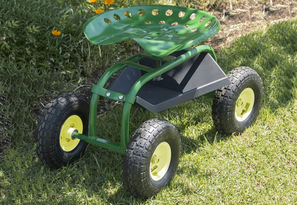 Rolling Gardeners Seat with Tool Tray