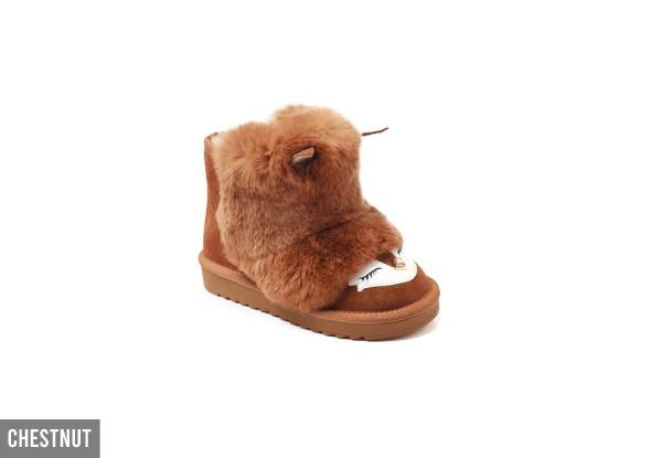 Ugg Kids Zip Fox Boots - Available in Two Colours & Six Sizes
