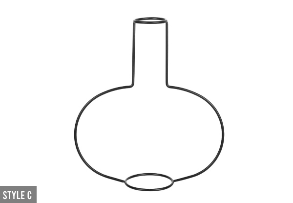 Retro Iron Line Flower Vase - Eight Styles Available
