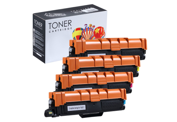 Four Toner Cartridges with Chip for Brother Laser Printer - Two Options Available