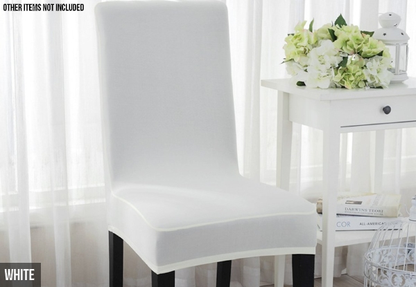 Four-Pack of Stretch Chair Slipcovers - Three Colours Available