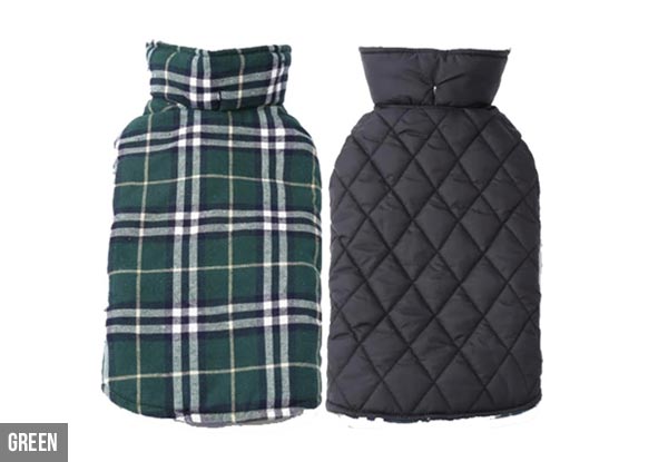 Dog Padded Reversible Jacket - Four Colours & Six Sizes Available with Free Delivery