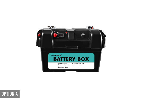 Safetex AGM Battery Box Anderson Plug Dual USB - Two Options Available