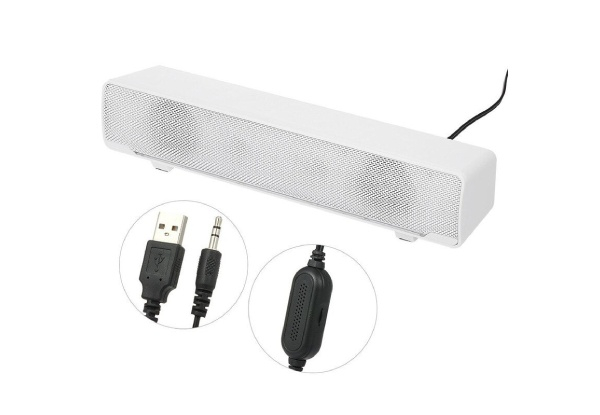 SADA V-196 USB Wired Computer Speaker Bar Compatible with PC/ Laptop/ Smartphone/ Tablet/ Mp3/ Mp4 - Two Colours Available