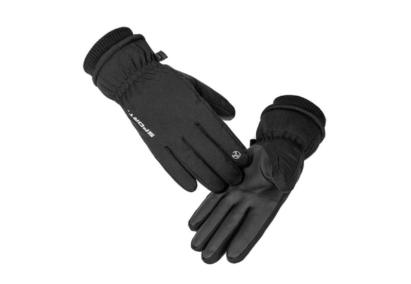 Water-Resistant & Coldproof Plus Velvet Padded Outdoor Sports Gloves - Three Sizes Available