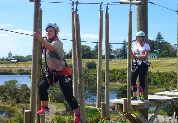 One Adult & One Child Croc Course High Ropes Pass