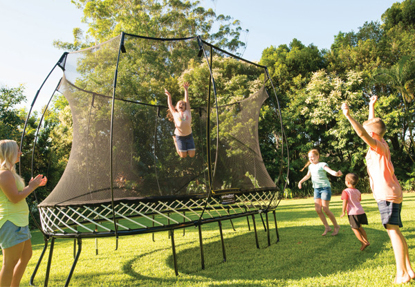 Large Oval Springfree Trampoline incl. Flexrstep, Flexrhoop & Storage Bag with Free Nationwide Delivery