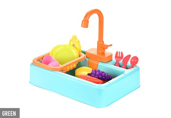 Kids Kitchen Sink Playset - Four Colours Available & Option for Two