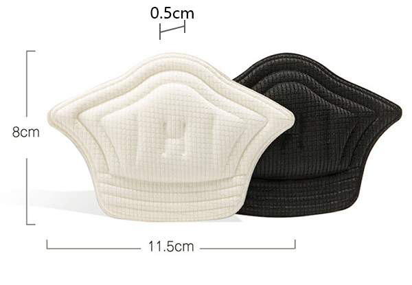 Two-Pairs of Self-Adhesive Cuttable Heel Protector Pads- Two Colours Available & Option for Four-Pairs
