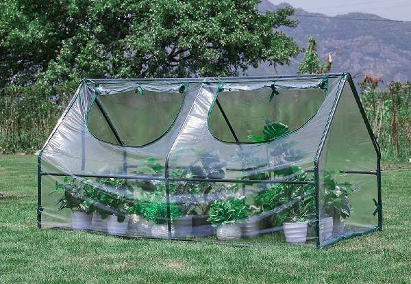 Garden Roll-Up Zipper Door Greenhouse