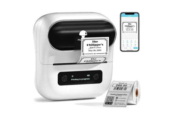 Phomemo M220 Portable Sticker Label Maker with One-Roll Label - Three Colours Available