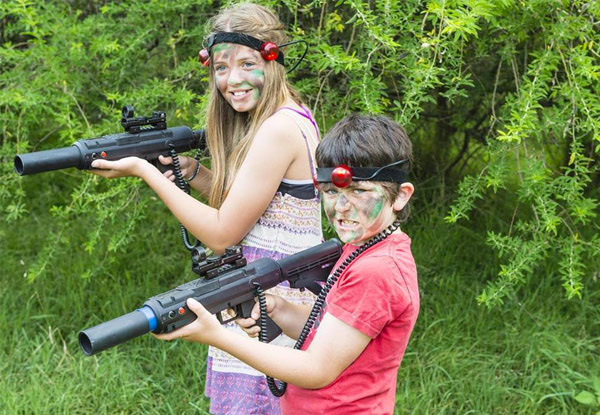 One-Hour of Laser Tag & One-Hour Trampoline Pass for One Person - Options for up to Six People