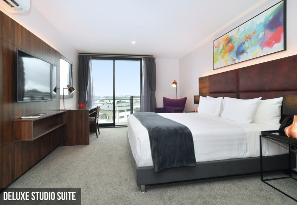 One-Night Four-Star Stay for Two People in a Deluxe Studio Suite incl. Breakfast, Bottle of Wine, WiFi & Late Checkout - Options for up to Three Nights or for a One Bedroom Suite