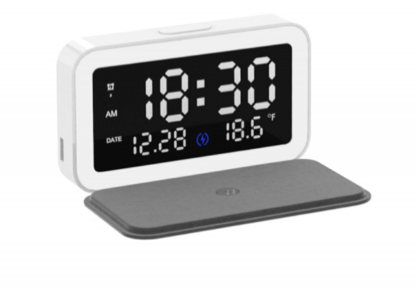 15W Wireless Charger with LED Digital Alarm Clock