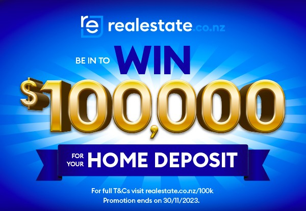Be in to Win $100,000 For Your Home Deposit with realestate.co.nz