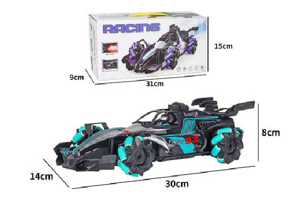 Four-Wheel Remote Control Stunt Racing Car Toy with Light & Spray - Two Colours Available