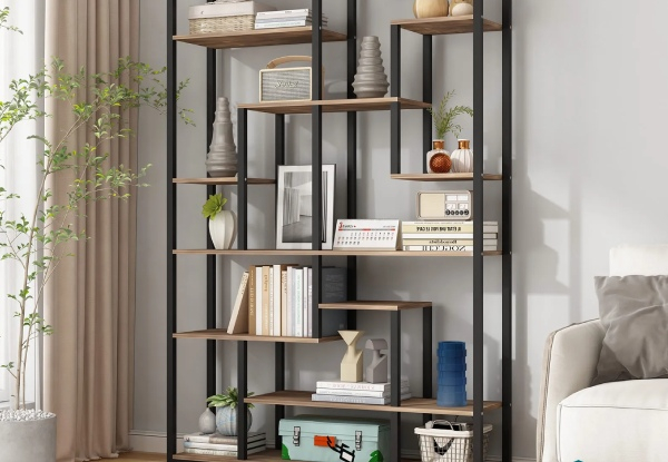 Seven-Tier Bookshelf Display