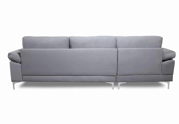 Kaveah Velvet Lounge Sectional Sofa - Available in Two Colours & Option with Left or Right Chaise
