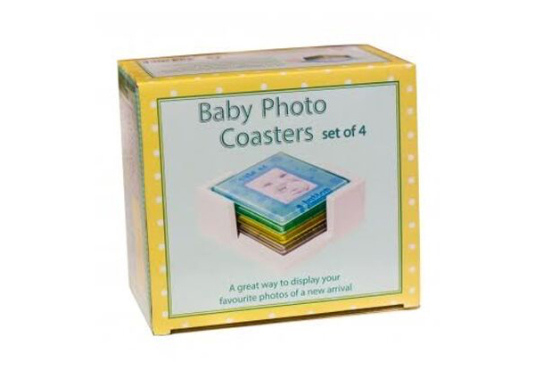 Set of Four Baby Photo Coasters