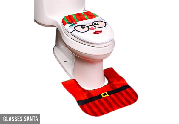 Christmas Toilet Seat Cover Set - Four Options Available