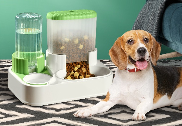 Two-in-One Automatic Gravity Pet Feeder - Two Colours Available