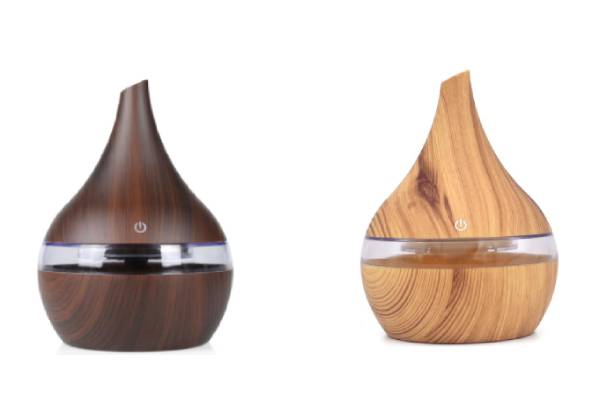 300ml Wood Grain Affect USB Aroma Air Diffuser - Two Colours Available