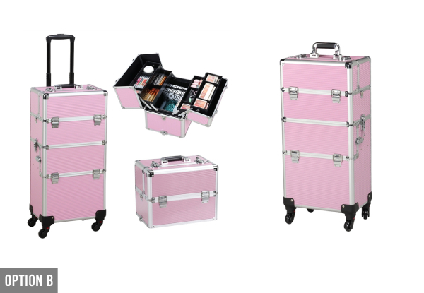Makeup Trolley Case - Available in Two Colours & Four Sizes
