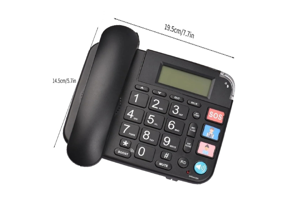 Senior Landline Telephone with Hearing Aid Function - Two Colours Available