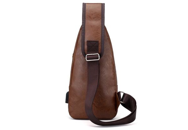 Mens PU Leather Sling Bag - Available in Three Colours