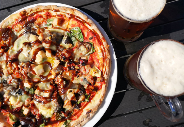 Pizza & House Drinks for Two at Snells Beach