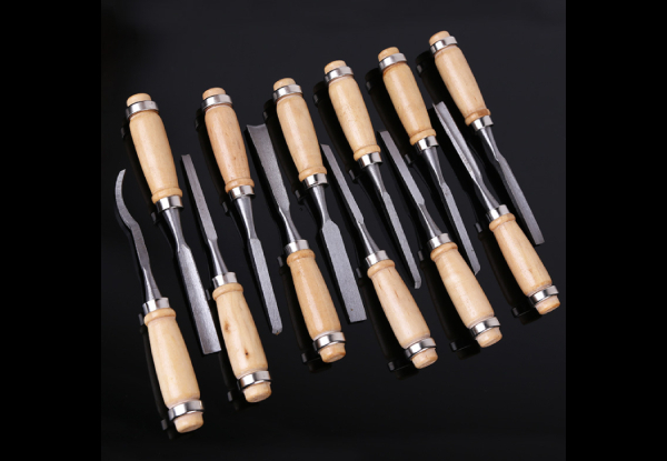 12-Piece Wood Carving Hand Chisel Tool Set