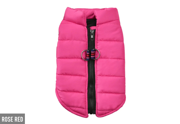 Warm Winter Dog Jacket - Available in Four Colours & Three Sizes