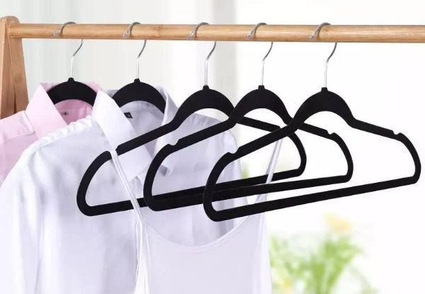 50-Piece Velvet Clothes Hangers