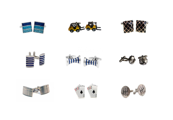 Cufflinks Range - Nine Options Available