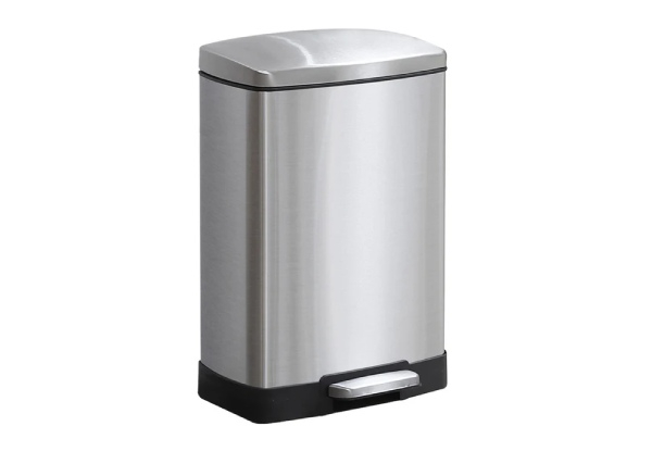 SOGA 12L Stainless Steel Foot Pedal Rubbish Bin